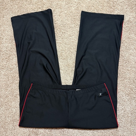 Danskin Black and Red Trim Athletic Sport Pants Size Large - Picture 1 of 7